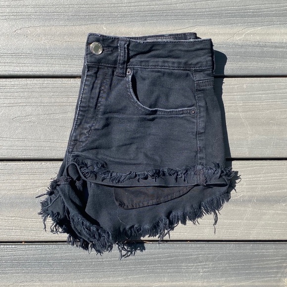 American Eagle Outfitters Pants - american eagle black jean shorts